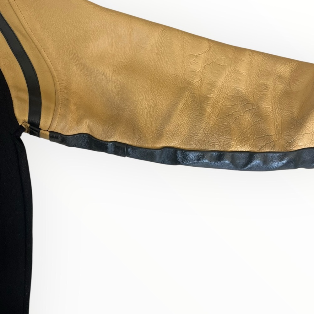 VTG 90s Y2K Men’s M NFL on Fox SportsVarsity Jacket Wool Leather - Picture 6 of 13